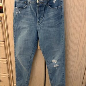 Levi's Light Blue Distressed Skinny Jeans